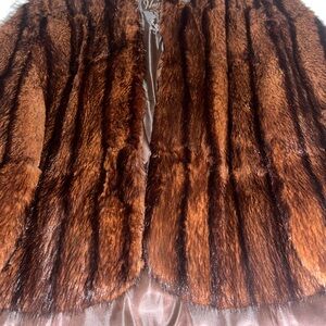 Elegant Brown Faux Fur Cape